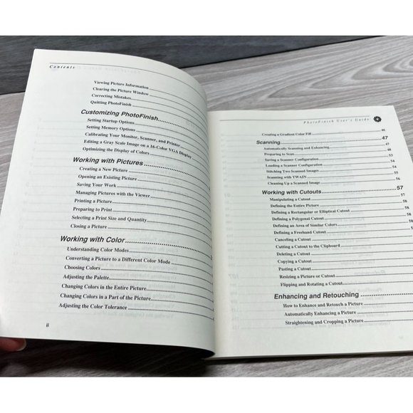 Photo Finish for Windows Users Guide PC Paintbrush Series ZSoft NO SOFTWARE - Picture 4 of 12